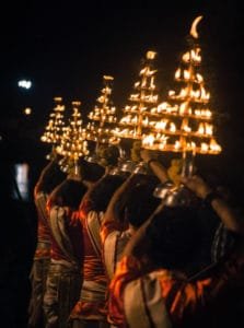 Glimpse of Ganga aarti at varanasi