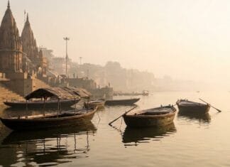 I Didn’t Just Visit Varanasi. I Lived It. Sunrise over the ghats of Varanasi along the River Ganga